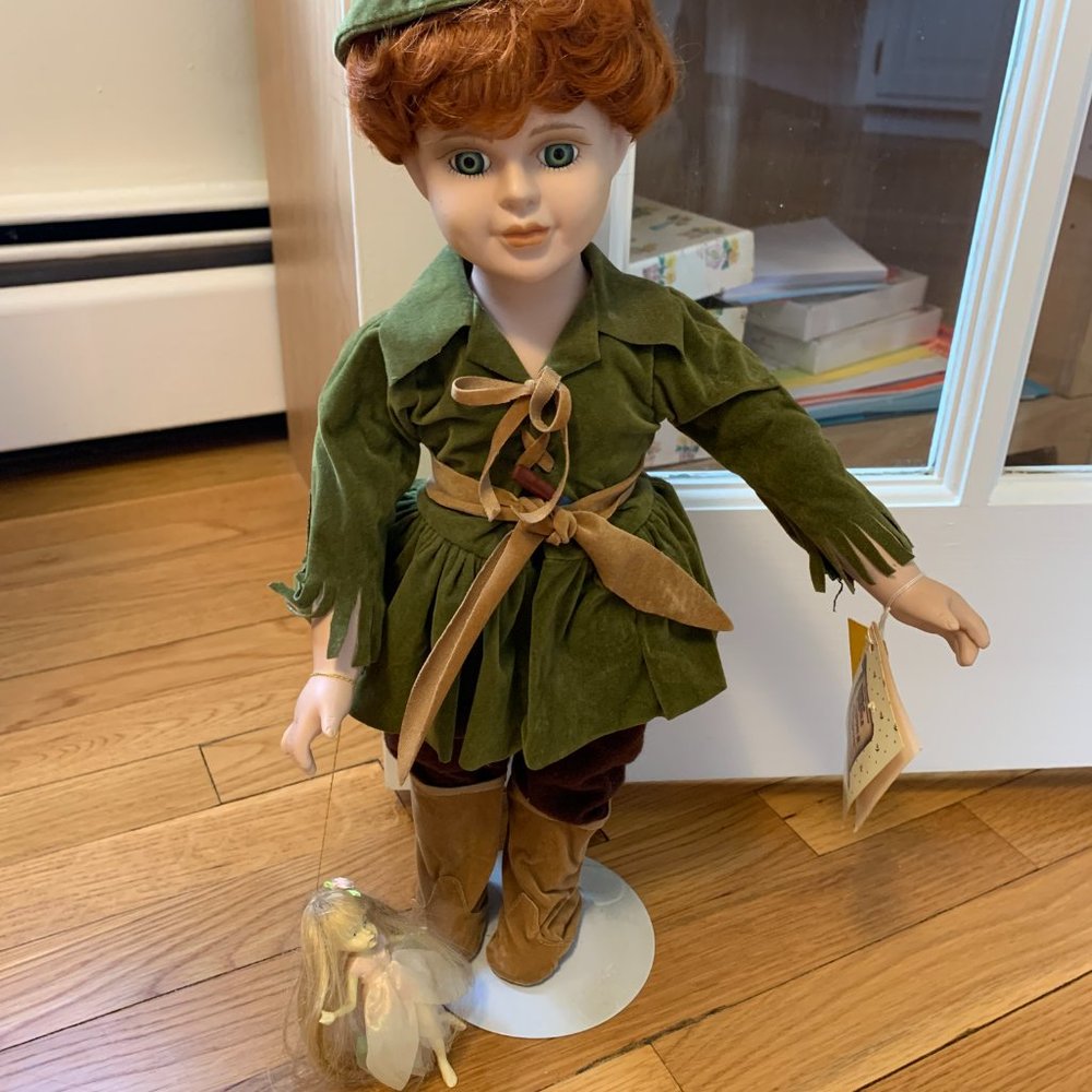 Peter Pan and Tinkerbell Porcelain Dolls